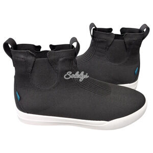 Vessi Weekend Chelsea Mens 11 Asphalt Black White Waterproof Knit Dyma-Tex Boot